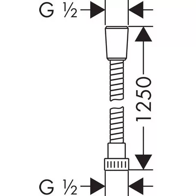 Hansgrohe Metaflex 125 cm zuhany gégecső 28262000