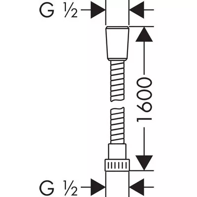 Hansgrohe Metaflex 160 cm zuhany gégecső 28266000