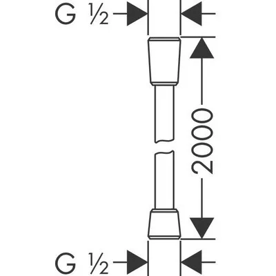 Hansgrohe Isiflex zuhany gégecső 200 cm króm 28274000
