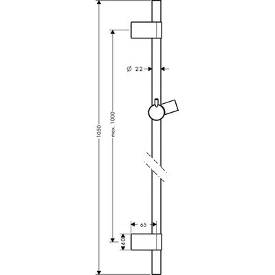Hansgrohe Unica Puro zuhanyrúd 1,05 m HG-28663000