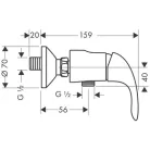 Hansgrohe Focus E egykaros zuhany csaptelep (31760000)
