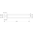 Hansgrohe Logis kétágú törölköző tartó króm (40512000)