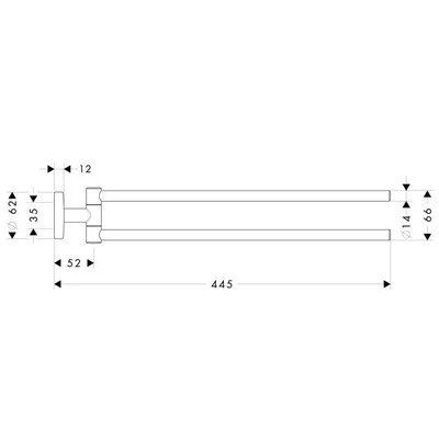 Hansgrohe Logis kétágú törölköző tartó króm (40512000)