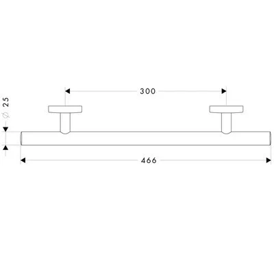 Hansgrohe Logis kapaszkodó króm (40513000)