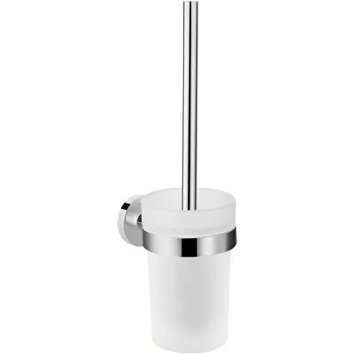 Hansgrohe Logis Universal fali WC kefe tartó mattüveg betéttel króm 41722000 rajza