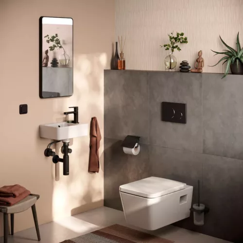 Hansgrohe AddStoris Q WC kefe tartó – matt fekete, fali rögzítésű (HG-41752670)