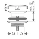 Hansgrohe fix mosdó lefolyószelep króm G 5/4 HG-50001000