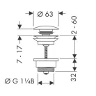 Hansgrohe pushopen leresztő szelep króm HG-50100000