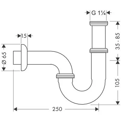 Hansgrohe standard csőszifon 5/4 col króm 53002000