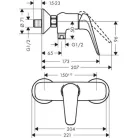 Hansgrohe Novus zuhany csaptelep króm 71060000