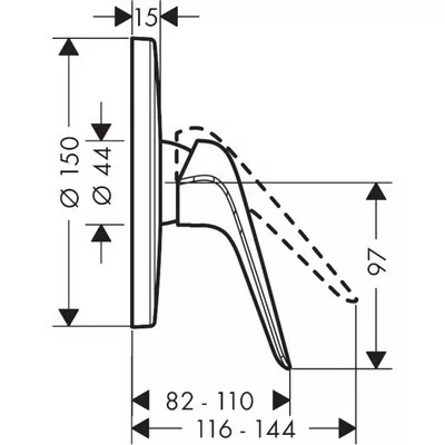 Hansgrohe Novus egykaros süllyesztett zuhanycsaptelep HG-71065000
