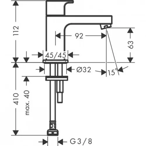Hansgrohe Vernis Shape 70 kifolyószelep HG-71592000