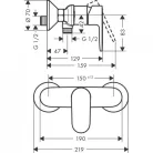 Hansgrohe Vernis Blend egykaros zuhanycsaptelep fekete HG-71640670 képe
