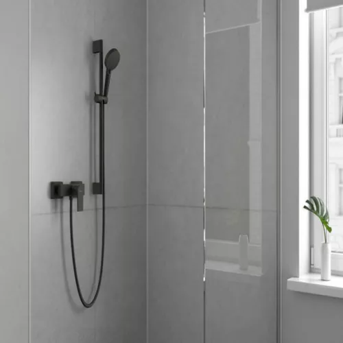 Hansgrohe Vernis Shape egykaros zuhanycsaptelep fekete HG-71650670 kép