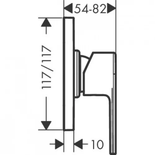 Hansgrohe Vernis Shape süllyesztett zuhanycsaptelep HG-71658000 kép