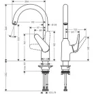 Hansgrohe Focus M42 220 egykaros konyhai csaptelep króm 71802000
