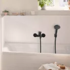 HANSGROHE Rebris S zuhanycsap 2 átfolyással matt fekete HG-72643670