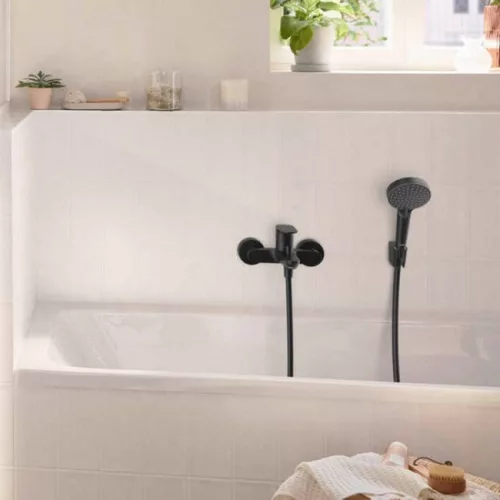 HANSGROHE Rebris S zuhanycsap 2 átfolyással matt fekete HG-72643670