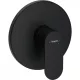 HANSGROHE Rebris S süllyesztett zuhany csaptelep matt fekete HG-72667670 rajz