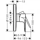 HANSGROHE Rebris E süllyesztett zuhany csaptelep matt fekete HG-72668670