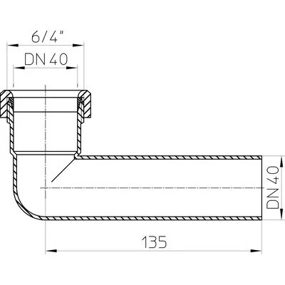 HL 11/40 mosogató szifon könyök (HL11-40)