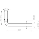 HL 134.1C mosdó szifon csatlakozó 5/4 col 32 mm fém króm (HL134-1C)
