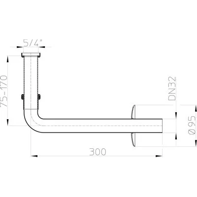 HL 134.1C mosdó szifon csatlakozó 5/4 col 32 mm fém króm (HL134-1C)