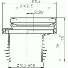HL 200/1 WC csatlakozó excenteres 110 mm (HL200-1)