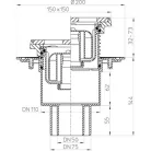 HL 310NPrG alsó kifolyású padlólefolyó öntöttvas (HL310NPrG)