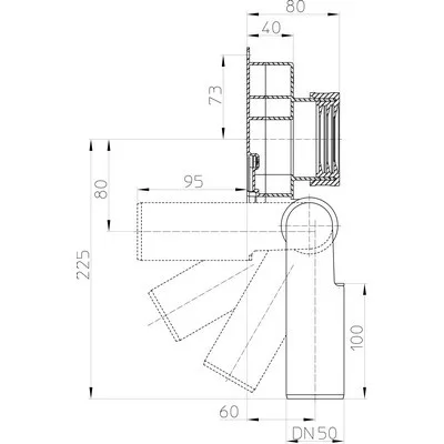 HL 430/50 vizelde szifon 50 mm elfordítható (HL430-50)