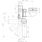 HL 431/40 vizelde szifon 40 mm elfordítható (HL431-40)