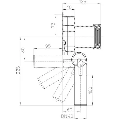 HL 432/40 vizelde szifon 40 mm Keramag Jolyhoz elfordítható (HL432-40)