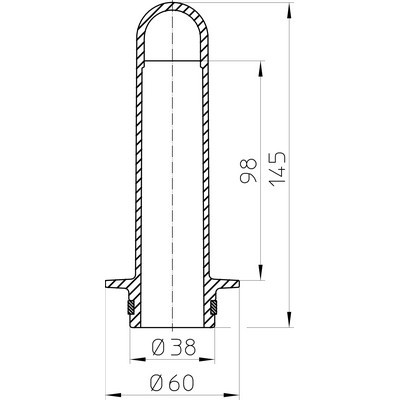 HL 515S zuhanytálca szifon túlfolyócső 98x33x38 mm plexi (HL515-S)