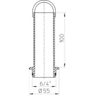 HL 515 zuhanytálca szifon túlfolyócső 6/4 col plexi (HL515)
