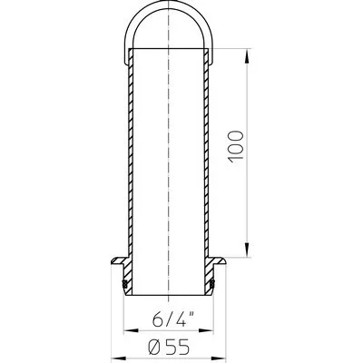 HL 515 zuhanytálca szifon túlfolyócső 6/4 col plexi (HL515)