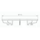 HL 522.1 zuhanytálca szifon fedél króm d 113 mm (HL522-1)