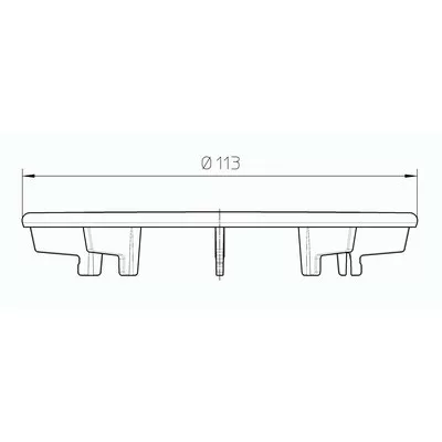 HL 522.1 zuhanytálca szifon fedél króm d 113 mm (HL522-1)