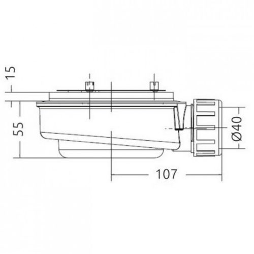 RADAWAY HS1 zuhanytálca szifon tető nélkül 90mm HS1