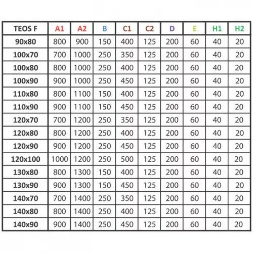 RADAWAY Teos F szögletes zuhanytálca szifonnal 90x80 fekete HTF9080-54