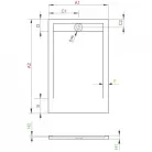 RADAWAY Teos F szögletes zuhanytálca szifonnal 90x80 fekete HTF9080-54