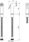Ideal Standard IDEALSPRAY BC180AA kézizuhany szett zuhany gégecsővel (IS-BC180AA)