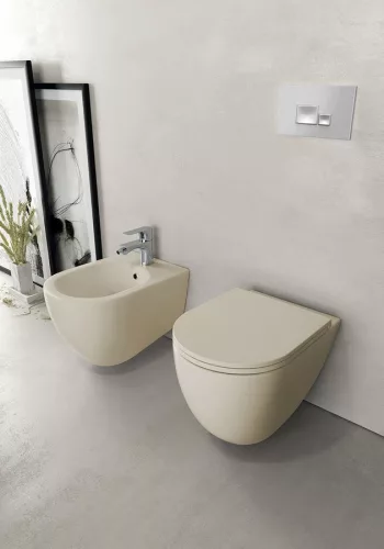 Isvea INFINITY fali bidé, 36,5x53cm, csont fehér
