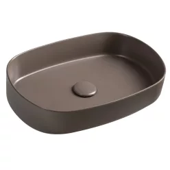 Isvea INFINITY OVAL kerámiamosdó, 55x36cm, taupe