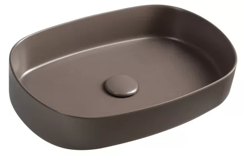 Isvea INFINITY OVAL kerámiamosdó, 55x36cm, taupe