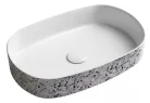Isvea INFINITY OVAL kerámiamosdó, 55x36cm, terrazzo