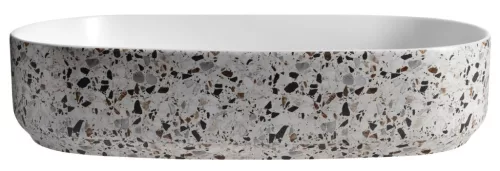 Isvea INFINITY OVAL kerámiamosdó, 55x36cm, terrazzo