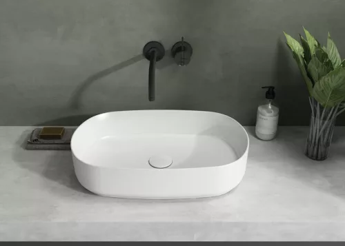 Isvea INFINITY OVAL kerámiamosdó, 55x36cm, matt fehér