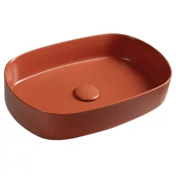 Isvea INFINITY OVAL kerámiamosdó, 55x36cm, terrakotta