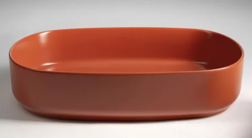 Isvea INFINITY OVAL kerámiamosdó, 55x36cm, terrakotta