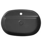Isvea INFINITY OVAL kerámiamosdó, 60x40cm, antracit